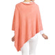 Lightweight Poncho - Light Coral