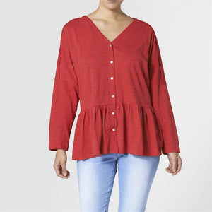 Bailey Oversized Top - Red