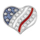 USA Heart Shape - Silver