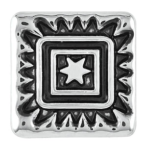Square with Star - Final Sale - Silver