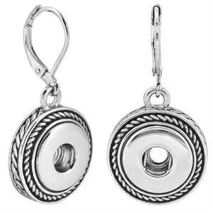 Rope Dangle Earrings - Silver