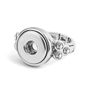 6-Stone Stretch Ring - Silver