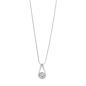 Bling Infinity Necklace - Silver