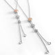 Tres Volte Adjustable Necklace - Silver