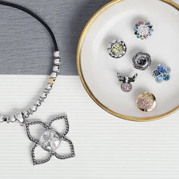 Ginger Snaps Petite Metal Cross Snap - Clear Stone Accent, Decorative Jewelry Snap For Clothing & Crafts