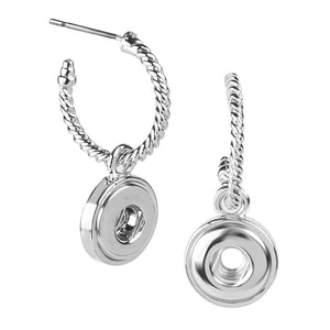 Mini Twist Hoop Earrings - Silver