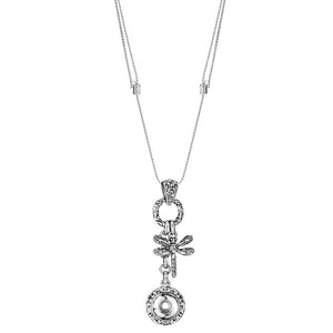Sweet Dragonfly Necklace - Silver