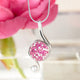 Clear Note Necklace - Rhodium