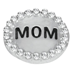 Mom Circle Bling - Silver