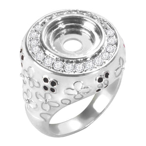 Enamel Ring - Silver