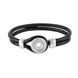 Double Leather Bracelet - Final Sale - Black