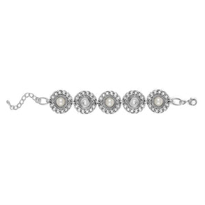 Open Pearl Bracelet - Final Sale - Silver