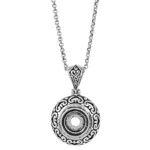 Bali Round Necklace - Silver