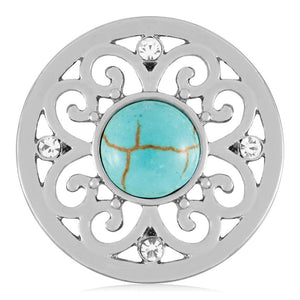 Turquoise Flower - Final Sale - Silver
