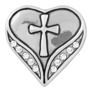 Faith & Love Heart - Silver