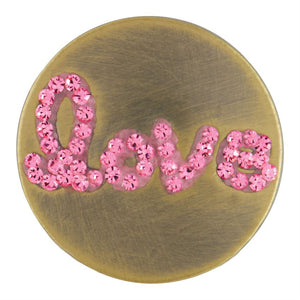 Antique Brass Pink Love Sugar Snap - Final Sale - LAB/Pink