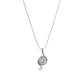 Clear Note Necklace - Rhodium