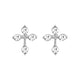 Silver Cross of Light Earrings - Silver