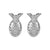 Silver Pineapple Earrings - Silver