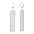 Silver Filigree Bar Dangle Earrings