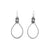 Antique Silver Knotted Tear Drop Earrings - Antique Silver