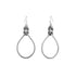 Antique Silver Knotted Tear Drop Earrings