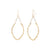 Gold Dangle with Faceted Beads Earrings - Antique Gold