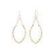 Gold Dangle with Faceted Beads Earrings - Antique Gold