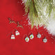 Painted Enamel Dangle Earrings - Snowflake - Final Sale