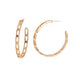 Antique Gold Chain Design Hoop Earrings