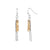 Mixed Metal Layered Hammered Dangle Earrings - Mixed