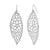 Raven Carved Out Dangle Earrings - Silver