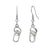 Crystal Flip Flop Earrings - Silver