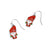 Gnome Dangle Earrings - Red