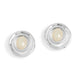 Two Circle Silver Stud Earrings - Silver