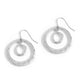 Silver Double Circle Hoop Earrings - Silver
