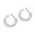 Silver Delicate Design Hoop Earrings - Silver