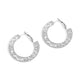 Silver Delicate Design Hoop Earrings - Silver