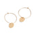 Dainty Gold Hoop with Dangle Earrings - Gold