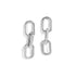 Silver Links Hoop Earrings