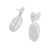 Silver Double Oval Earrings - Silver