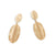 Gold Double Oval Earrings - Gold