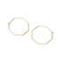 Gold Octagon Hoop Earrings - Final Sale