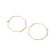 Gold Octagon Hoop Earrings - Gold
