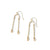 U Dangle with Facet Beads Earrings - Gold