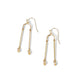 U Dangle with Facet Beads Earrings - Gold