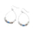 Silver Heishi Hoop Earrings - Blue/Grey