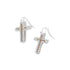 Mixed Metal Cross Earrings
