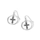 Cross inside Silver Dangle Earrings - Silver