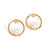 Gold Stud with Pearl Earrings - Gold